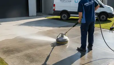Concrete pressure cleaning for driveways and patios in Bakersfield, CA by Bakersfield Paint Pros