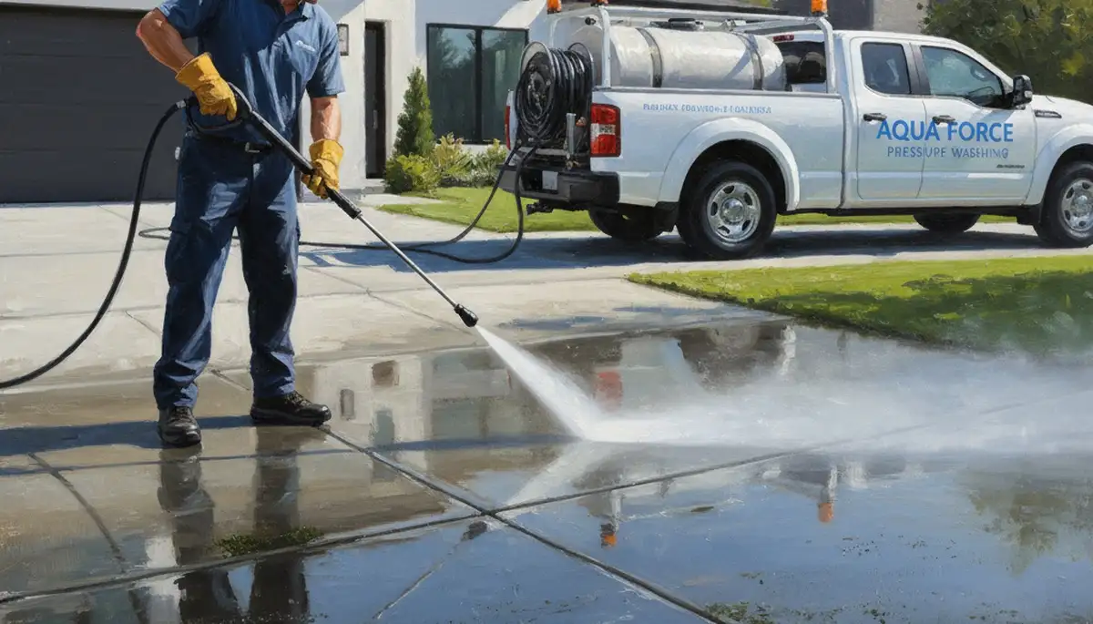 Concrete pressure cleaning for driveways and patios in Bakersfield, CA