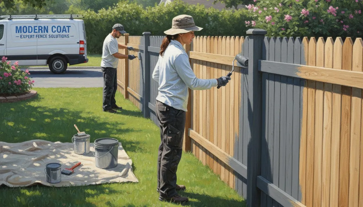Professional fence painting in Bakersfield, CA for sun and dust protection