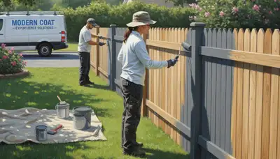 Professional fence painting in Bakersfield, CA for sun and dust protection