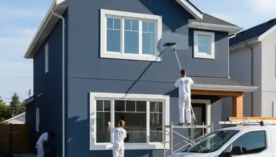 Bakersfield, CA painters applying durable house paint for heat and sun protection