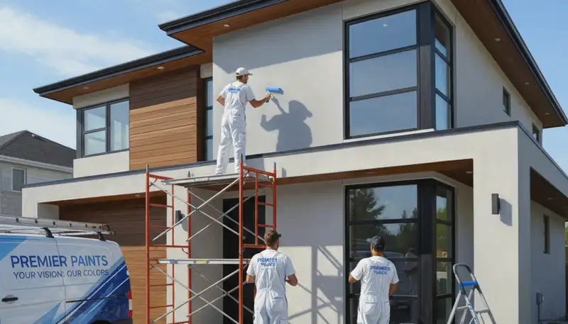 Bakersfield, CA painters applying durable exterior house paint for sun and dust protection