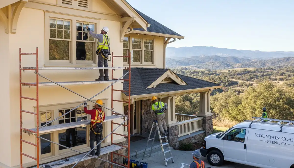 Bakersfield, CA painters applying interior paint in a residential home for a professional finish