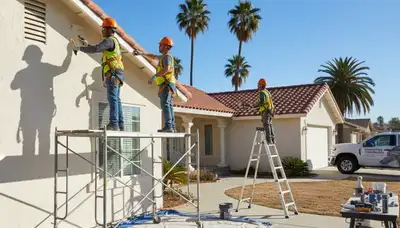 Painter team serving Bakersfield, CA on a residential interior painting project