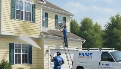 Vinyl siding pressure cleaning service in Bakersfield, CA by Bakersfield Paint Pros